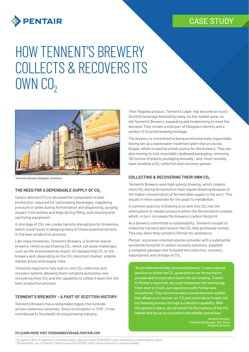 Tennent's Brewery CO2 Collection and Recovery Case Study