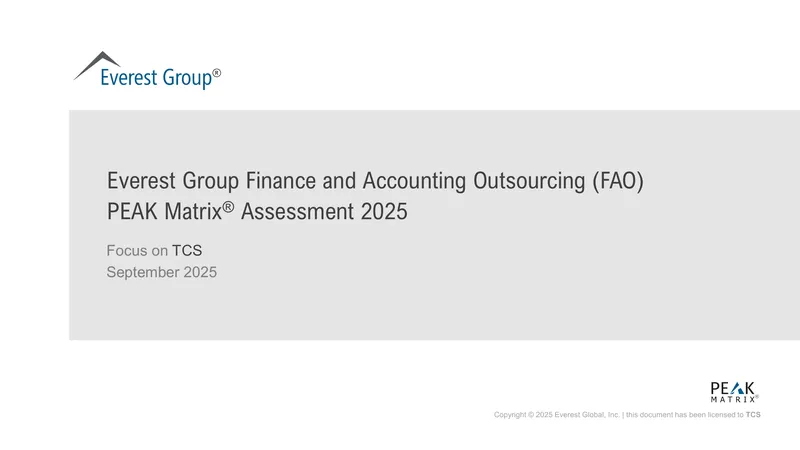 Finance and Accounting Outsourcing PEAK Matrix Assessment 2025