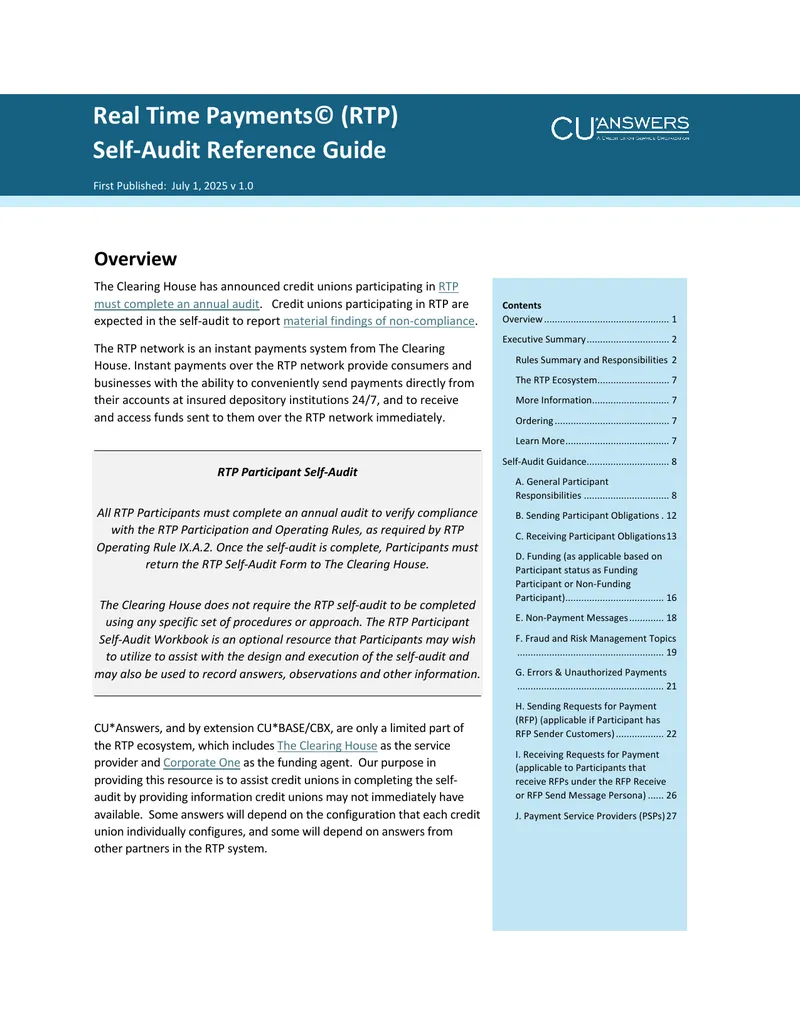 RTP Participant Self-Audit Compliance Guide