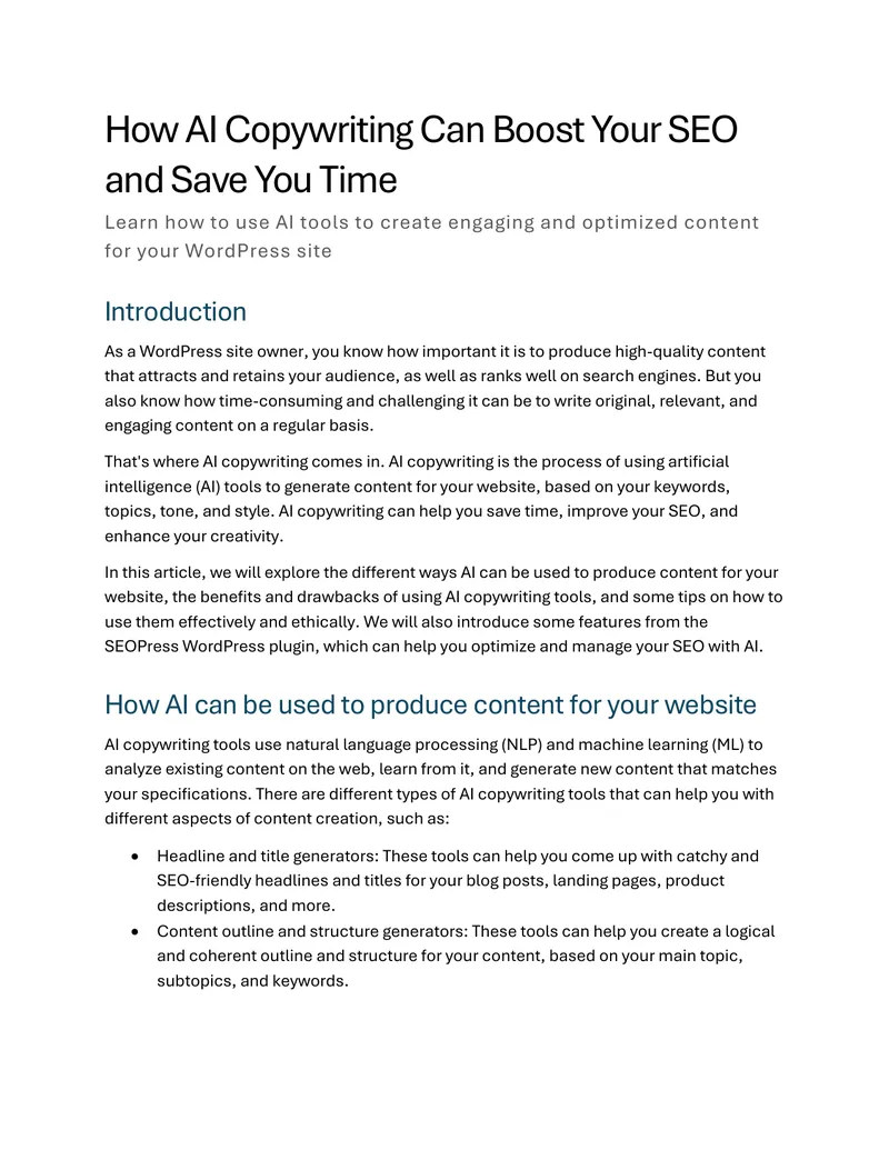 AI Copywriting Tools for SEO Optimization