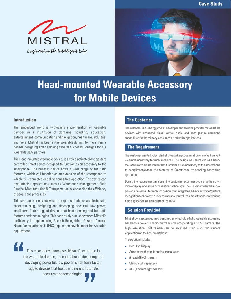 Head-mounted Wearable Accessory for Mobile Devices