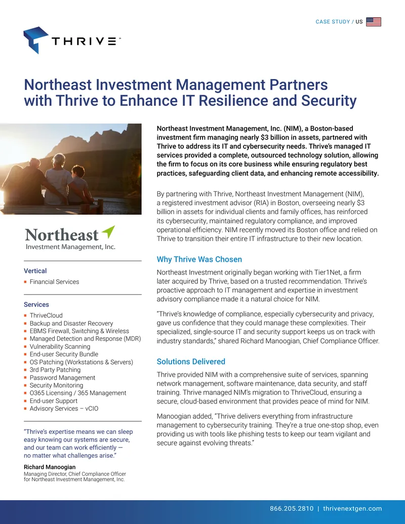 Northeast Investment Management Case Study with Thrive