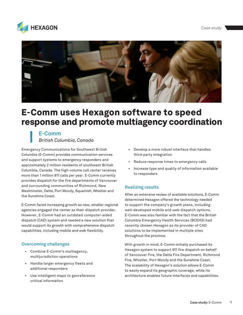 E-Comm Emergency Communications Case Study