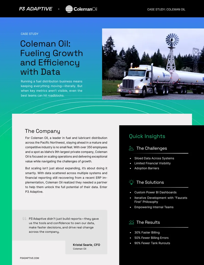 Coleman Oil Case Study on Data Utilization