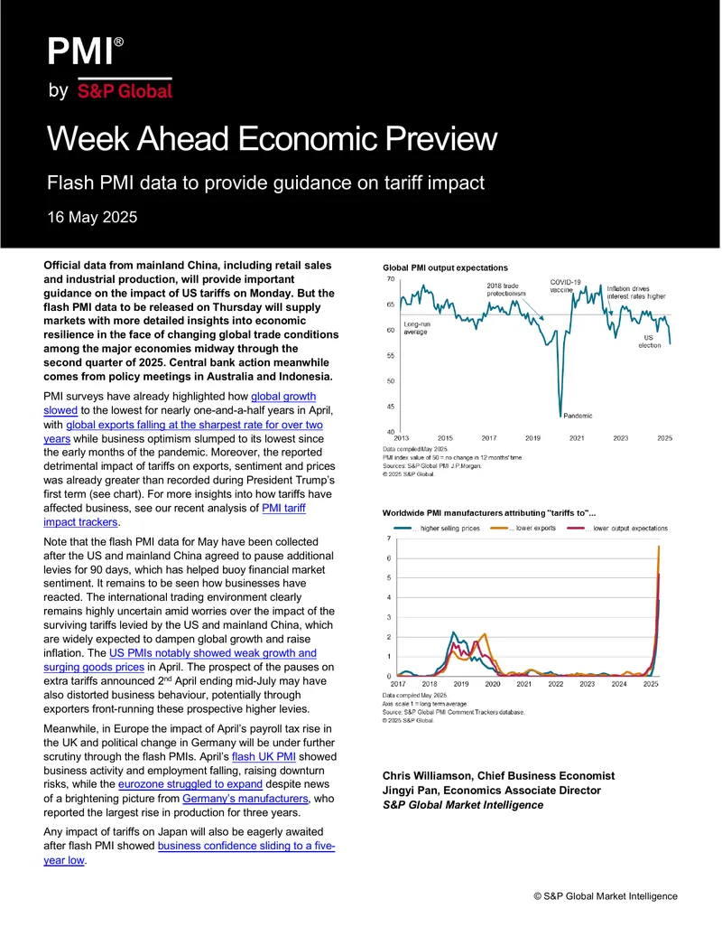 Week Ahead Economic Preview for May 2025