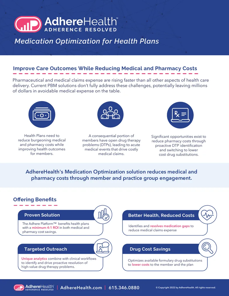 Medication Optimization Solutions for Health Plans