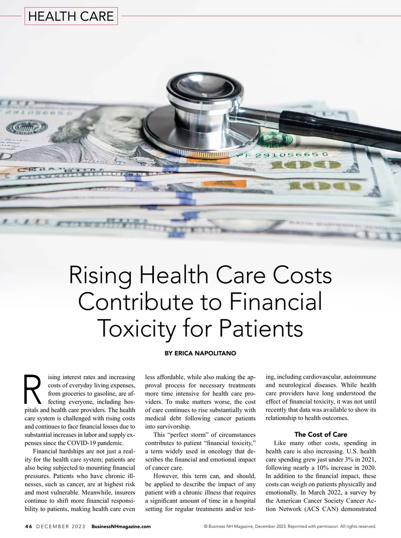 Impact of Rising Health Care Costs on Patients