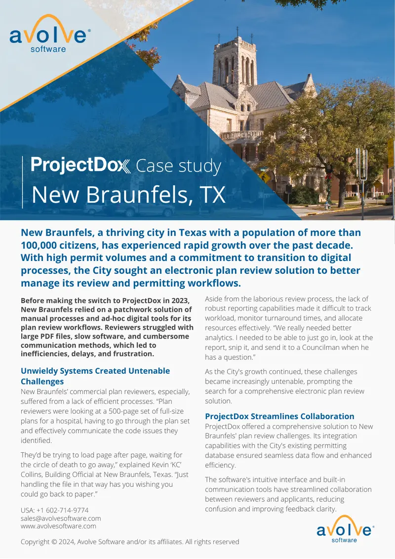 New Braunfels Plan Review Process Improvement Case Study