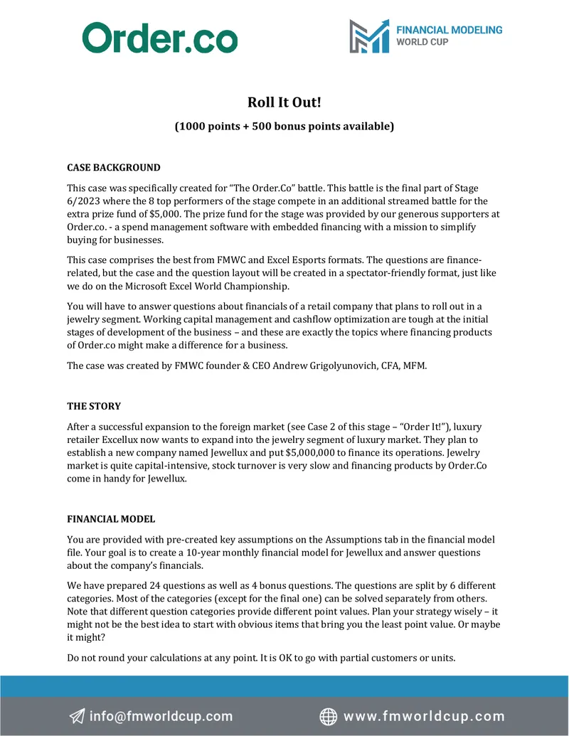 Jewelry Retail Expansion Financial Model