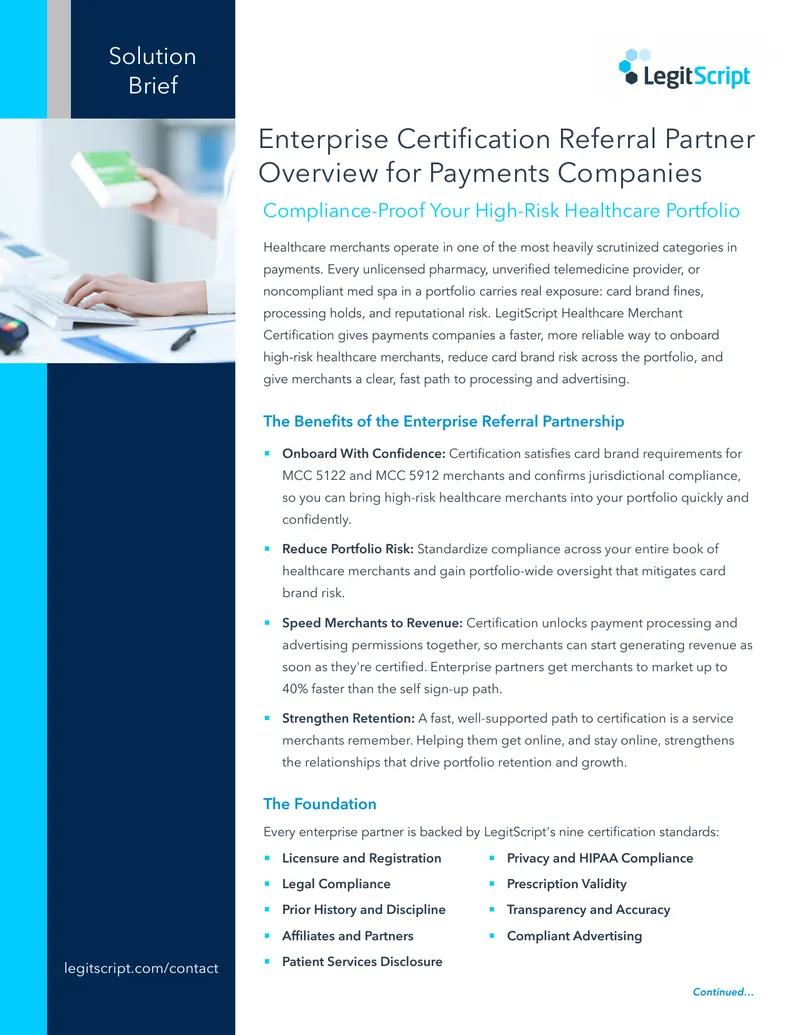 Enterprise Certification Referral Partnership Guide for Payments Companies