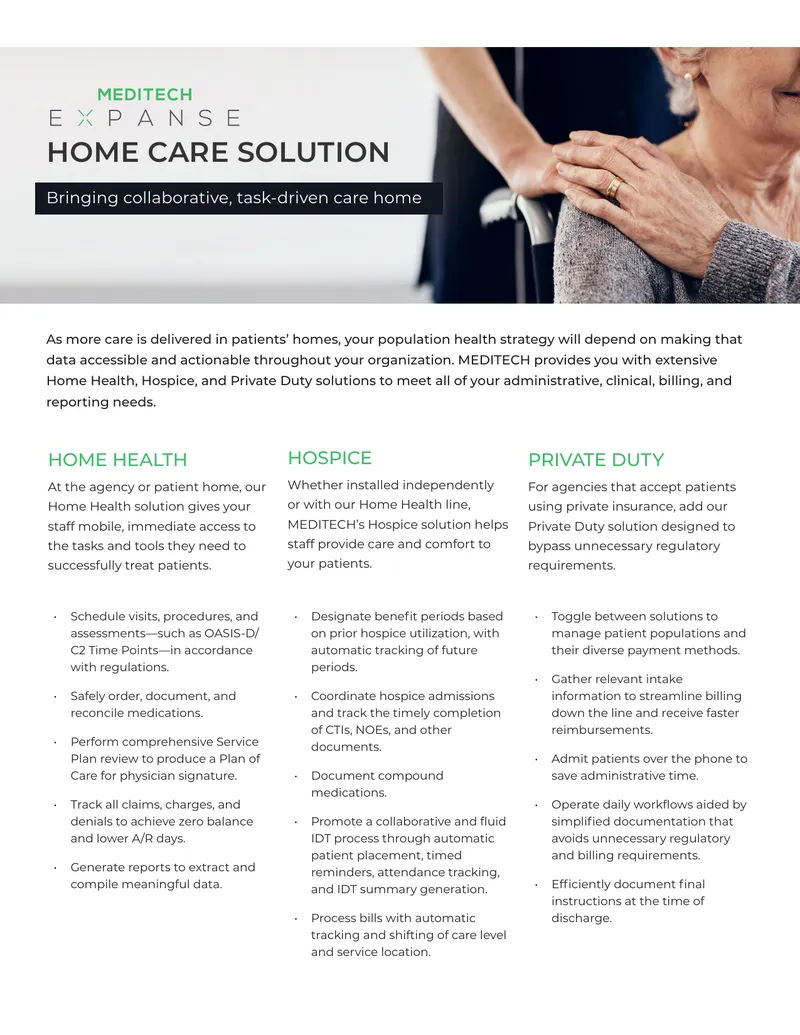 Home Health and Hospice Care Solutions Overview