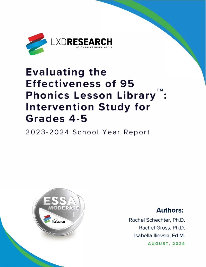 Evaluating the Effectiveness of 95 Phonics Lesson Library