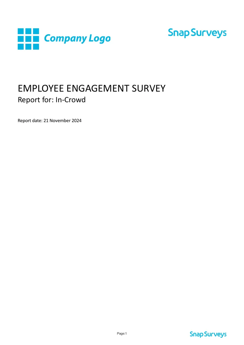 Employee Engagement Survey Report for In-Crowd