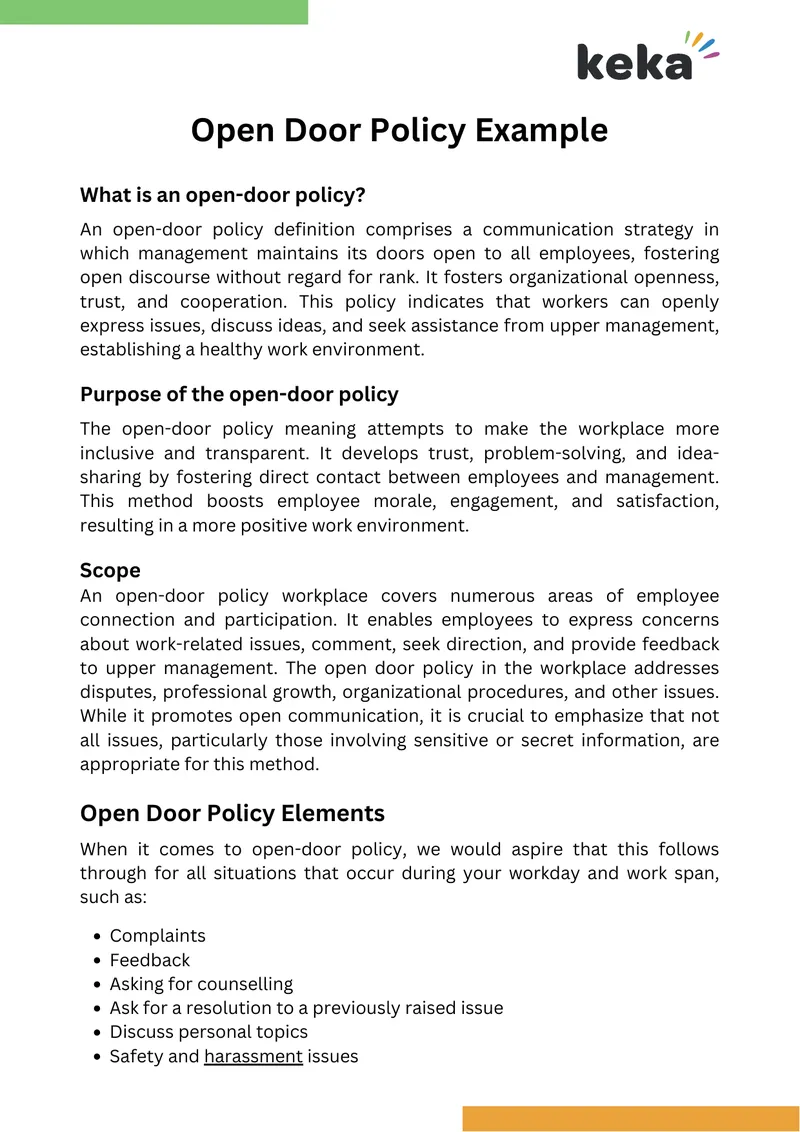 Open-Door Policy Implementation Guide