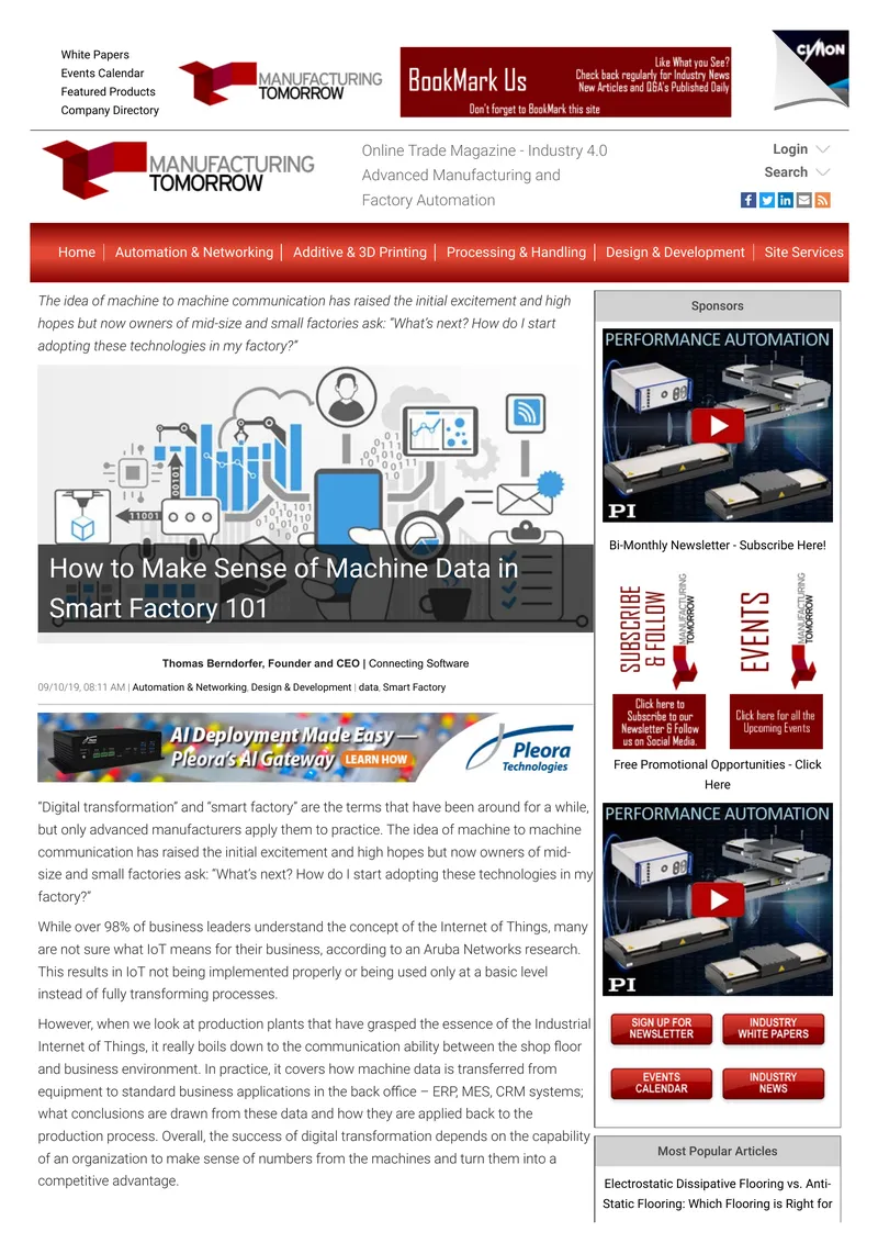Machine Data Utilization in Smart Factories