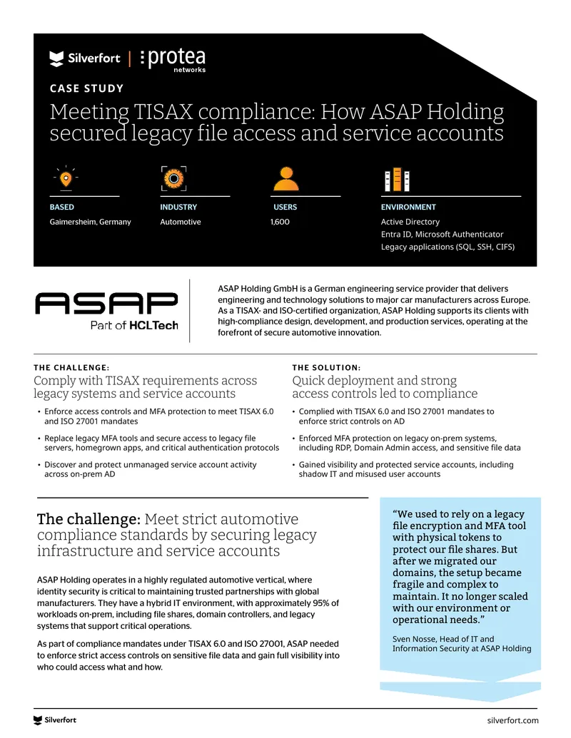 Meeting TISAX Compliance for Legacy Systems