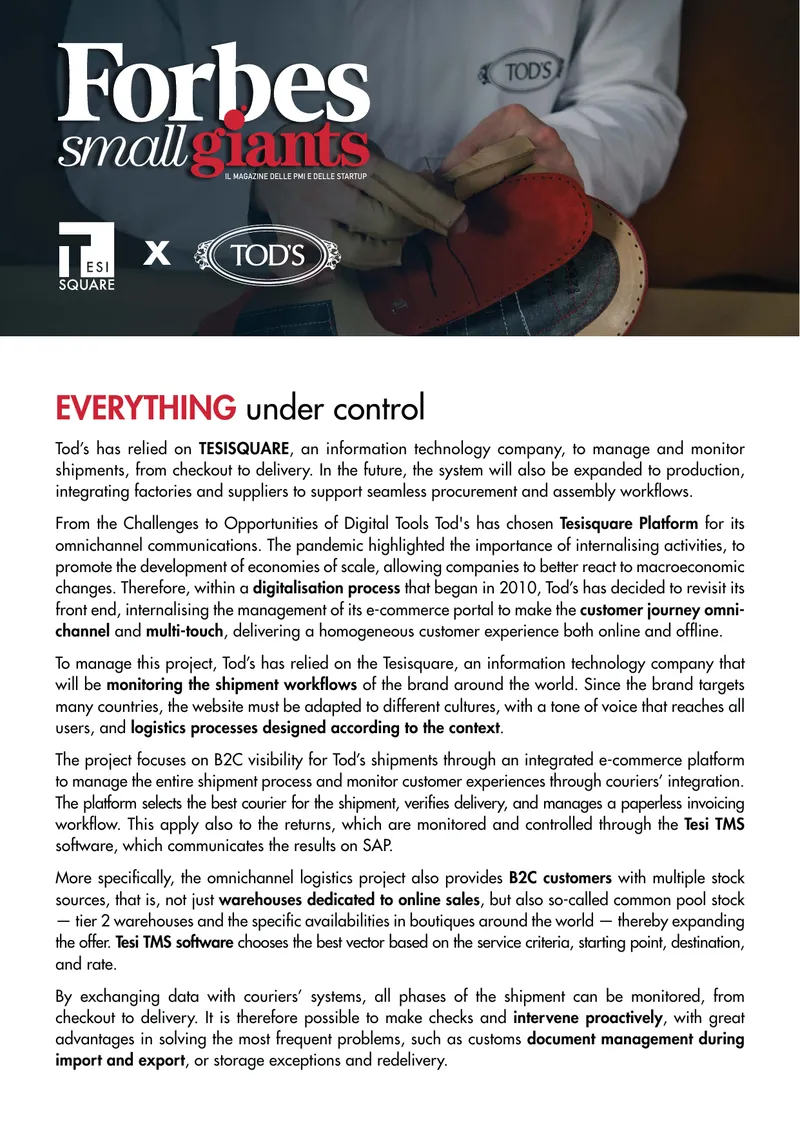 Digital Omnichannel Logistics Strategy of Tod's