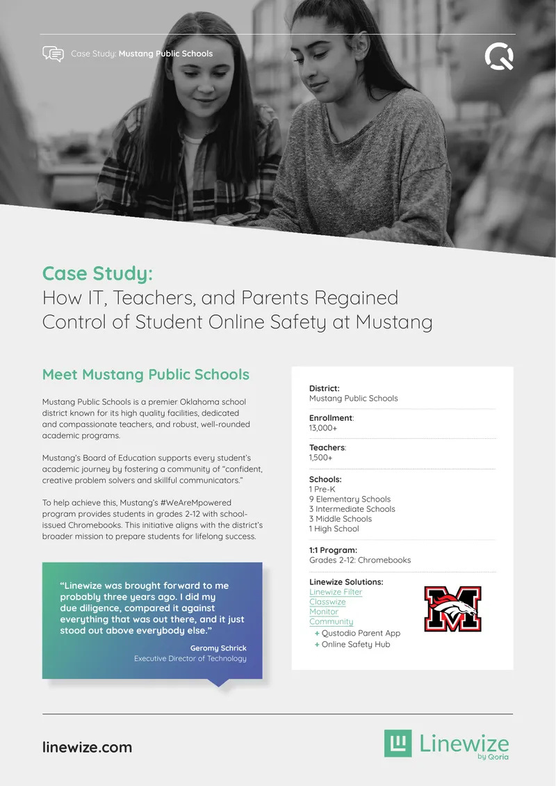 Case Study on Student Online Safety at Mustang Public Schools