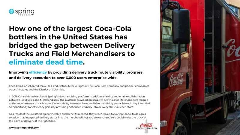 Coca-Cola Consolidated Delivery and Merchandising Integration