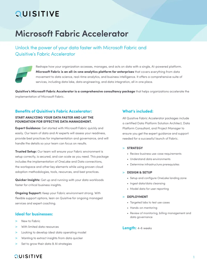 Microsoft Fabric Accelerator Implementation Guide