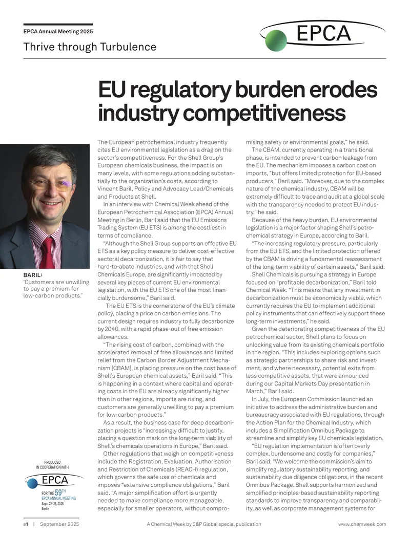 Impact of EU Regulations on Petrochemical Competitiveness