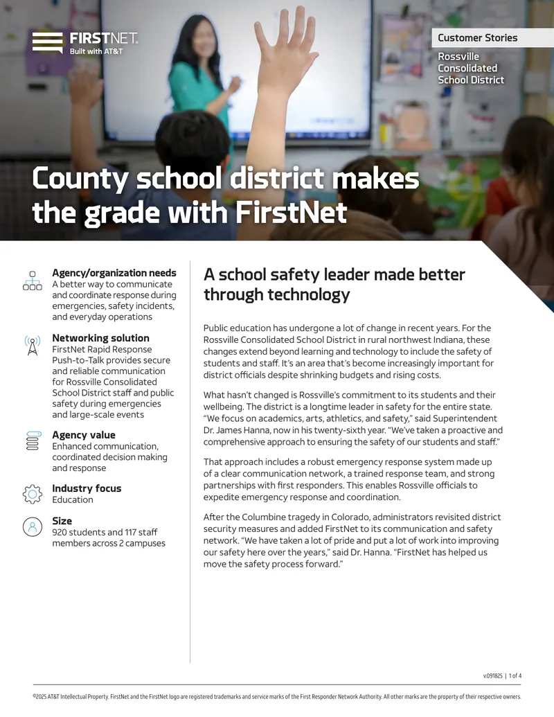 FirstNet Communication Implementation in Rossville School District