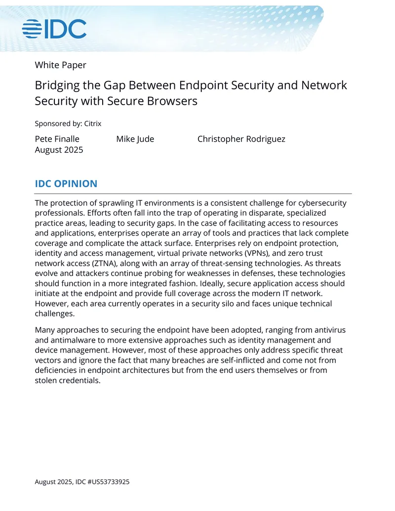 Bridging Endpoint and Network Security with Secure Browsers
