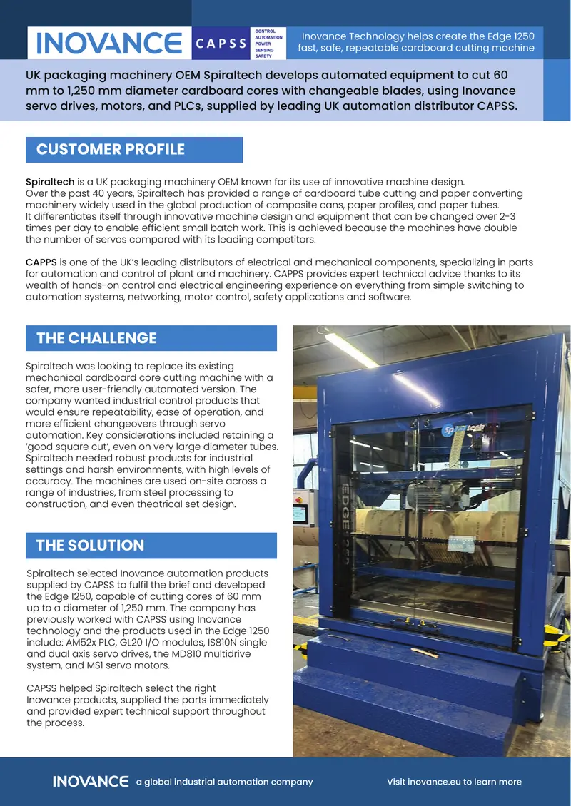 Automated Cardboard Core Cutting Machine Development