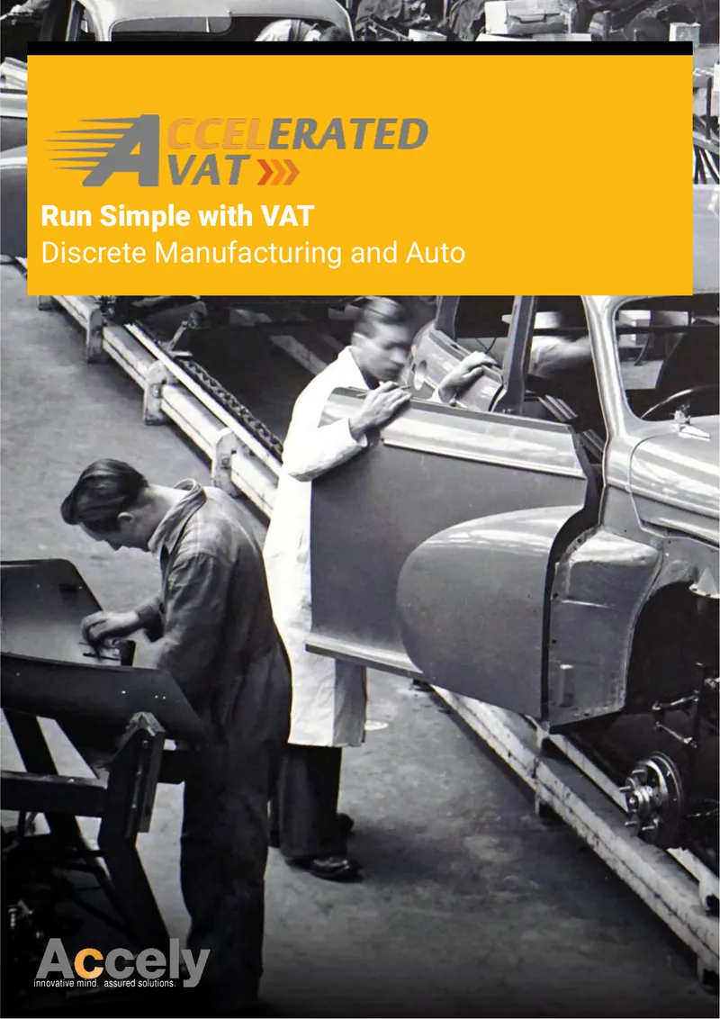 Impact of VAT on Discrete Manufacturing and Automotive Sector