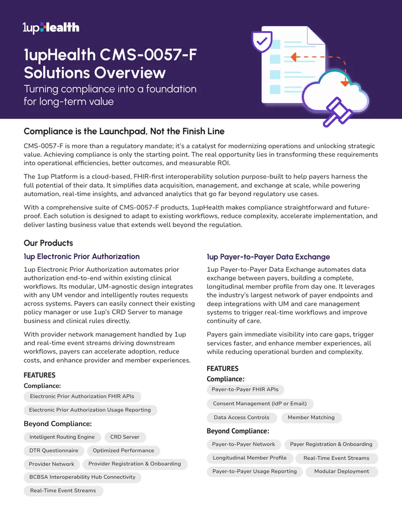 1up Electronic Prior Authorization and Data Exchange Solutions