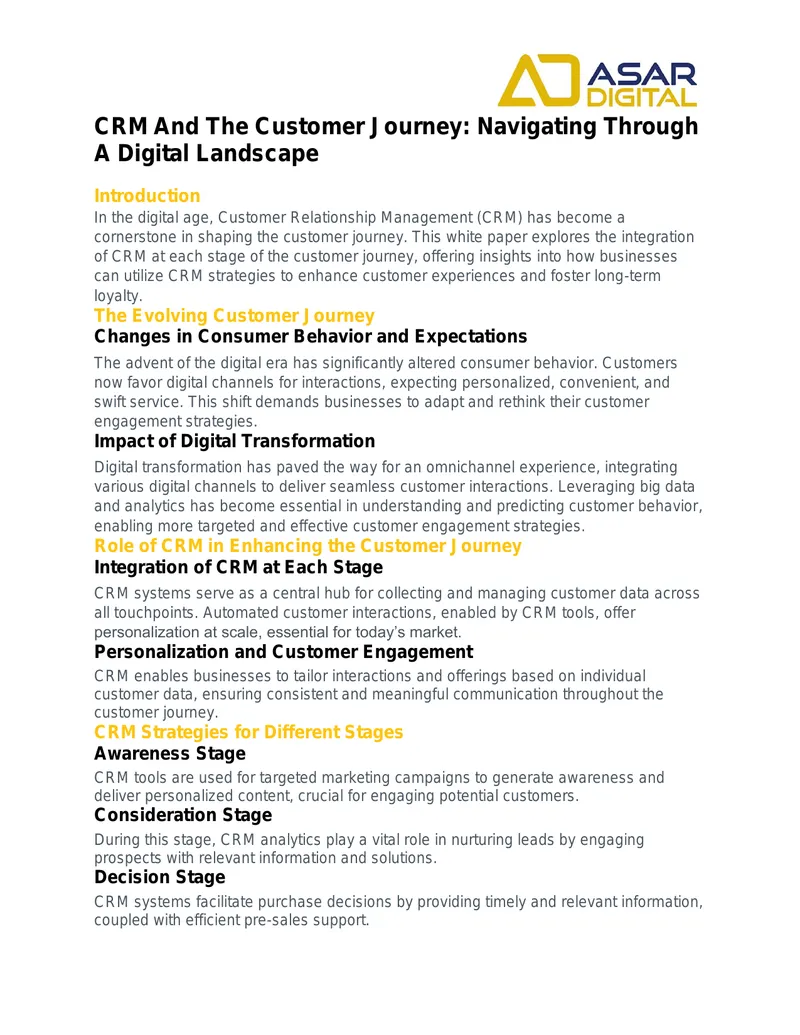 CRM Strategies for Enhancing Customer Journey