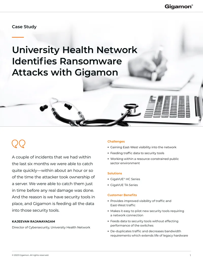 University Health Network Ransomware Attack Prevention Case Study