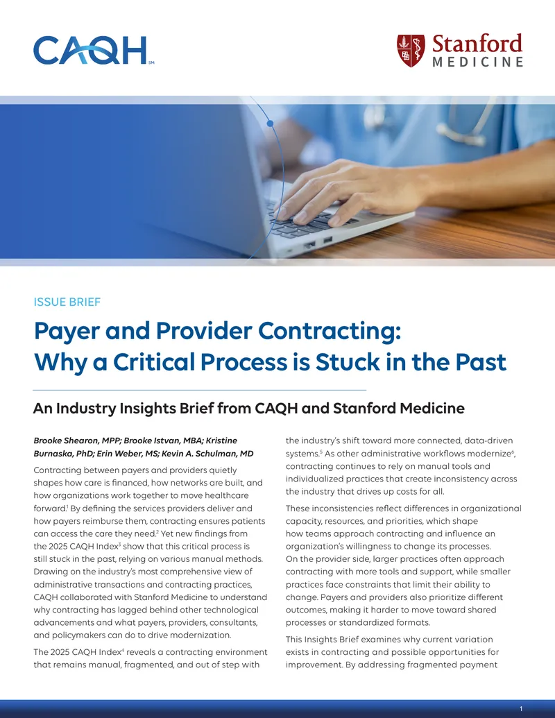 Payer and Provider Contracting Process Analysis