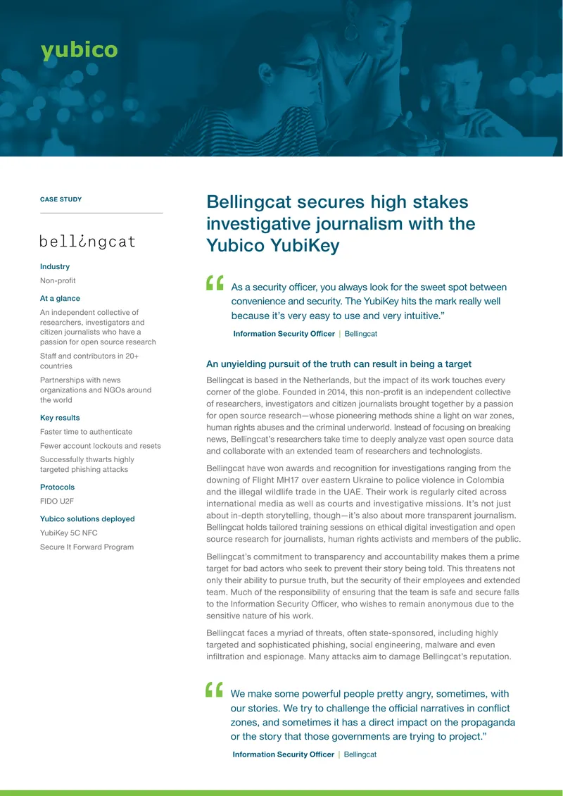 Bellingcat Case Study on YubiKey Implementation
