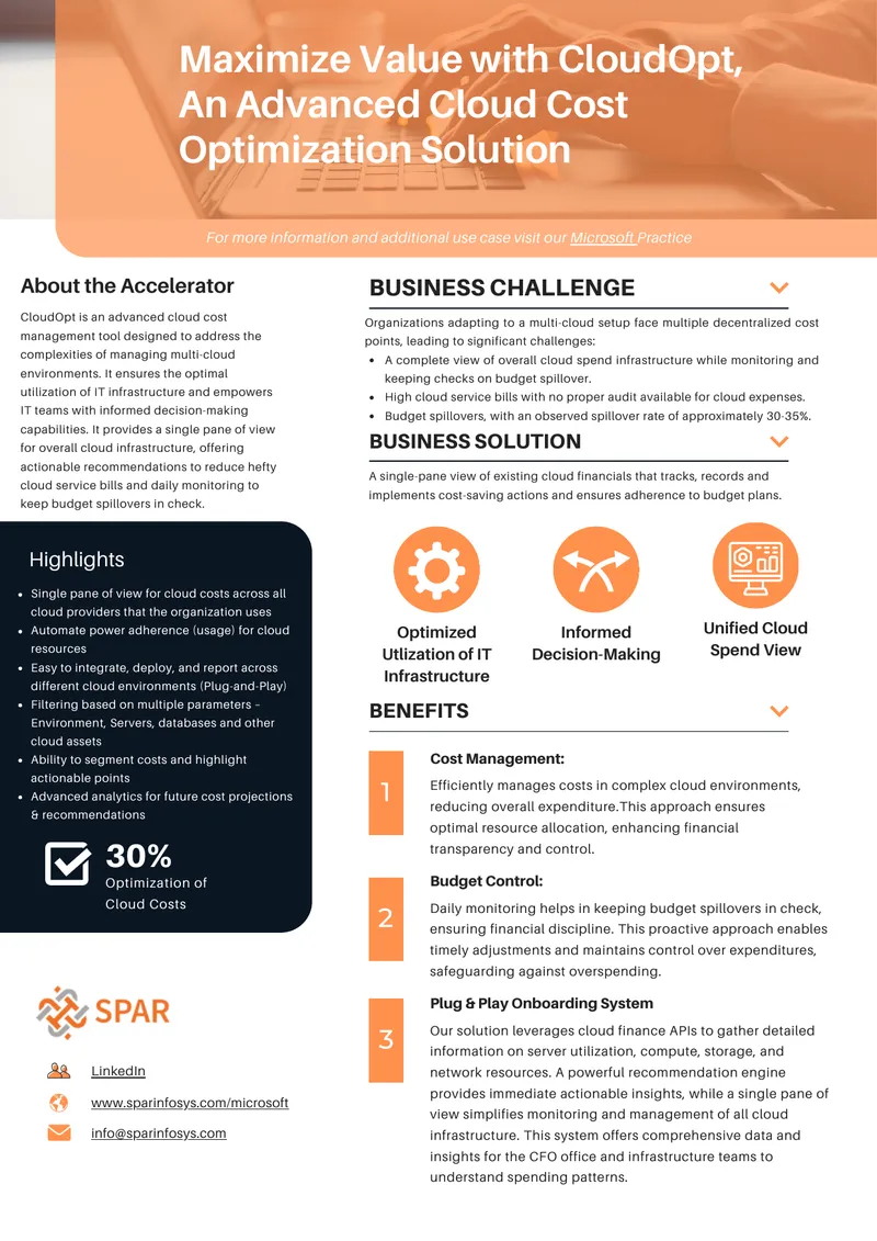 Cloud Cost Management Optimization Solution