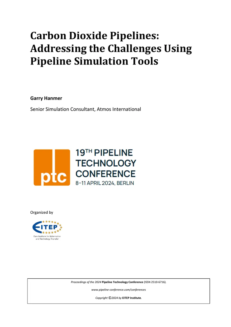 Carbon Dioxide Pipeline Simulation Challenges
