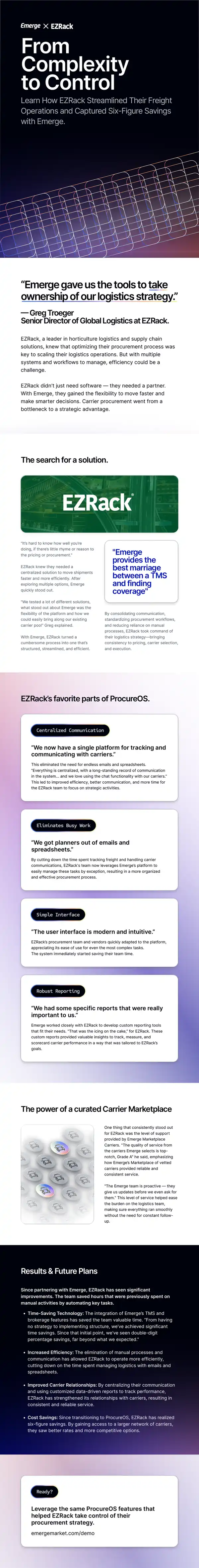 EZRack Freight Operations Optimization Case Study