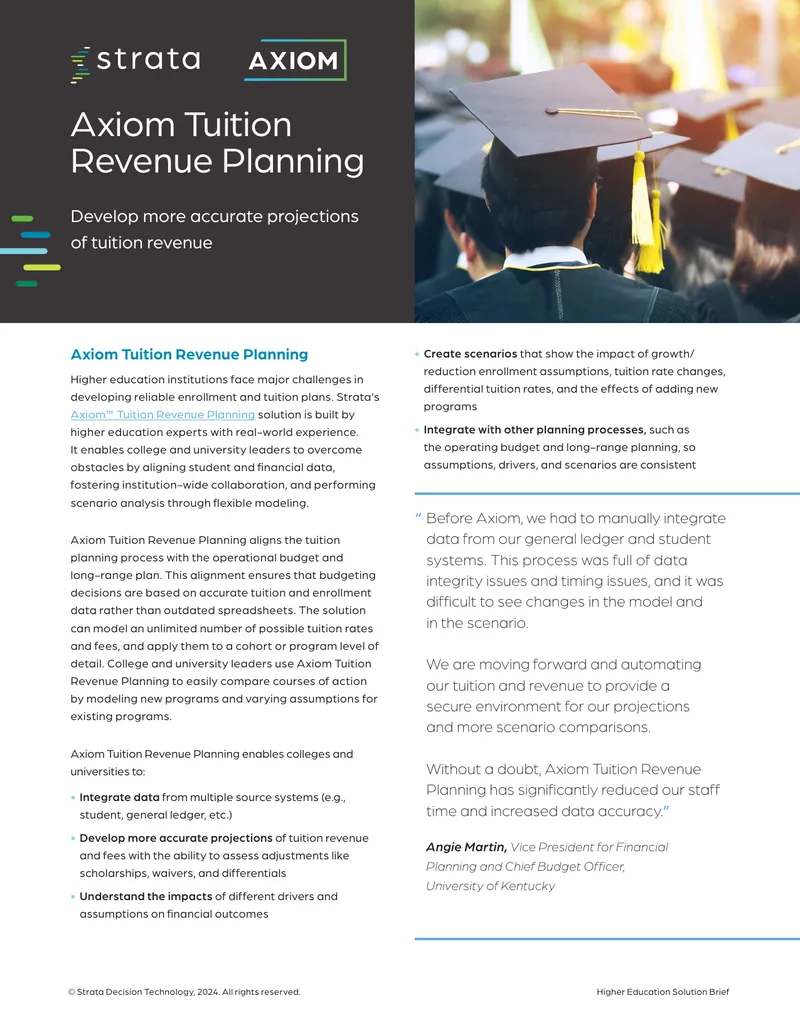 Axiom Tuition Revenue Planning Solution Brief