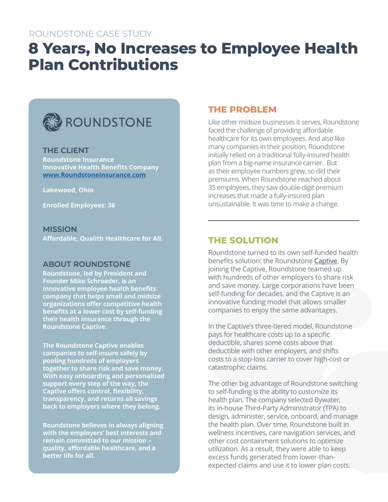 Roundstone Insurance Employee Health Benefits Case Study