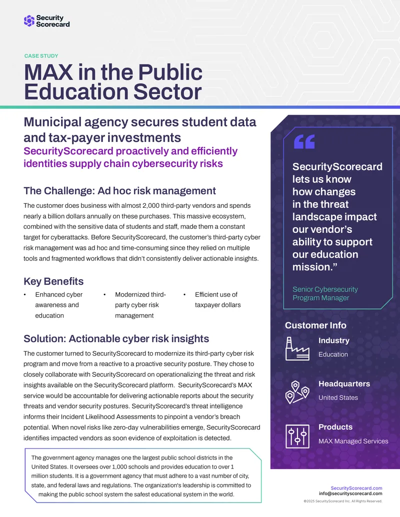 Cyber Risk Management in Public Education
