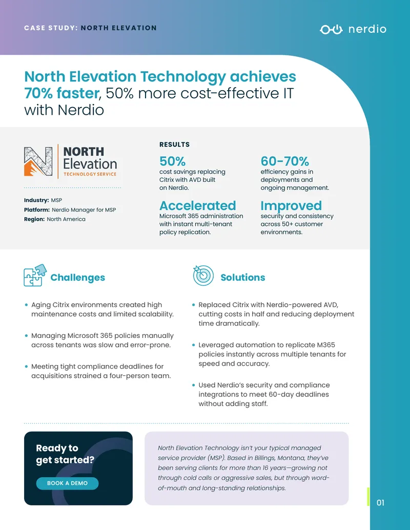 North Elevation Technology Case Study