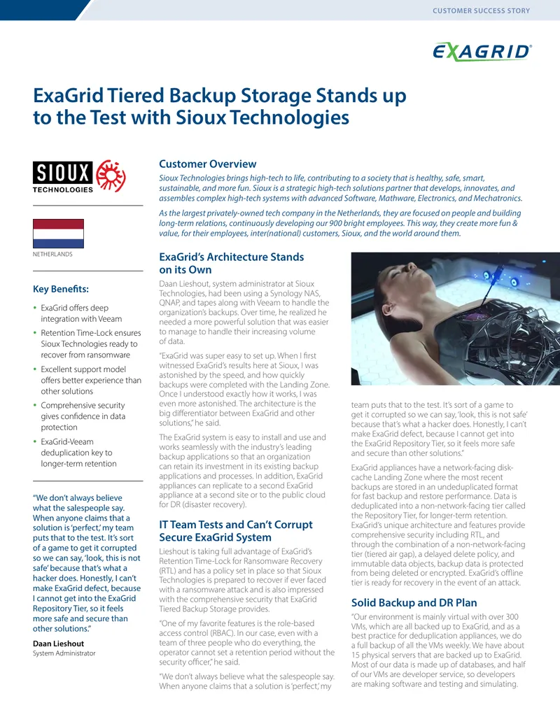 ExaGrid Tiered Backup Storage Customer Success Story