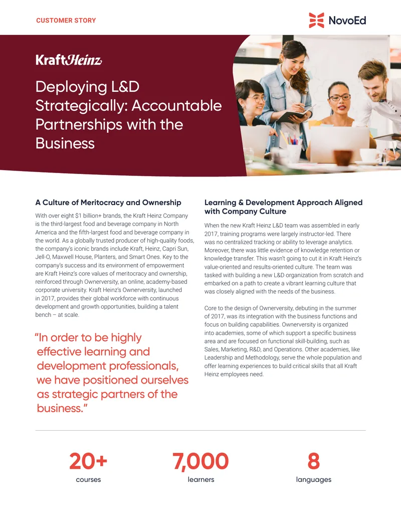 Kraft Heinz Learning and Development Strategy