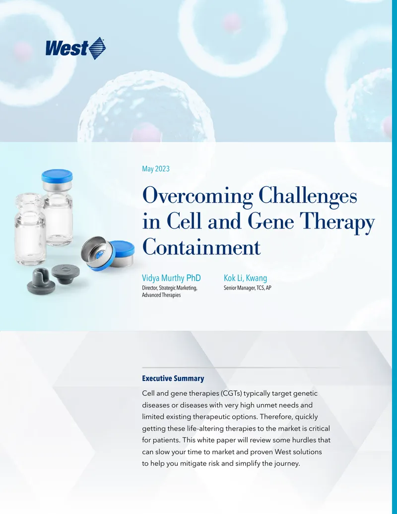 Challenges and Solutions in Cell and Gene Therapy Packaging