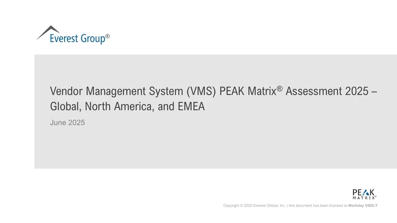 Vendor Management System PEAK Matrix Assessment 2025
