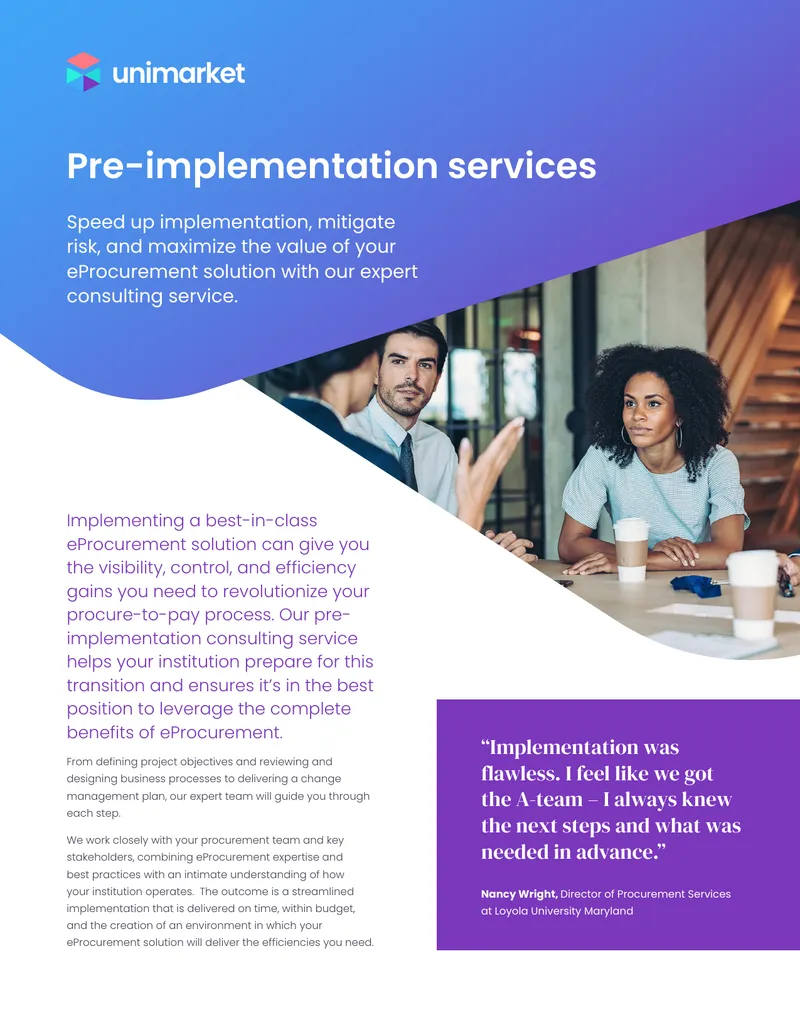 eProcurement Implementation Consulting Service