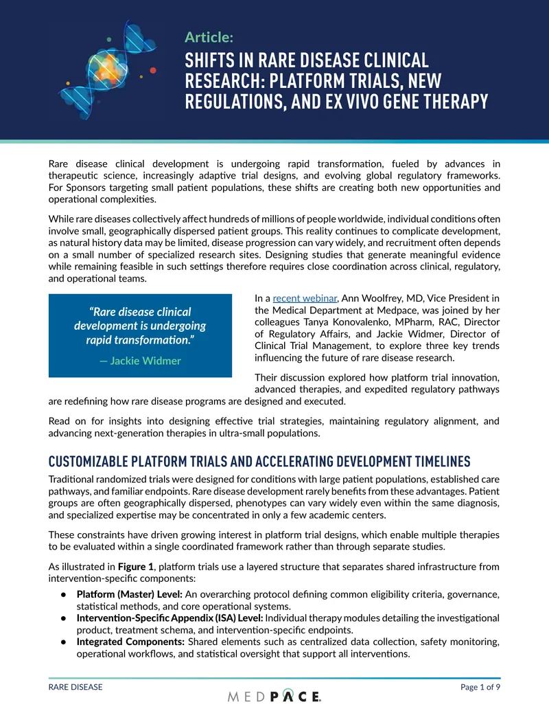 Shifts in Rare Disease Clinical Research