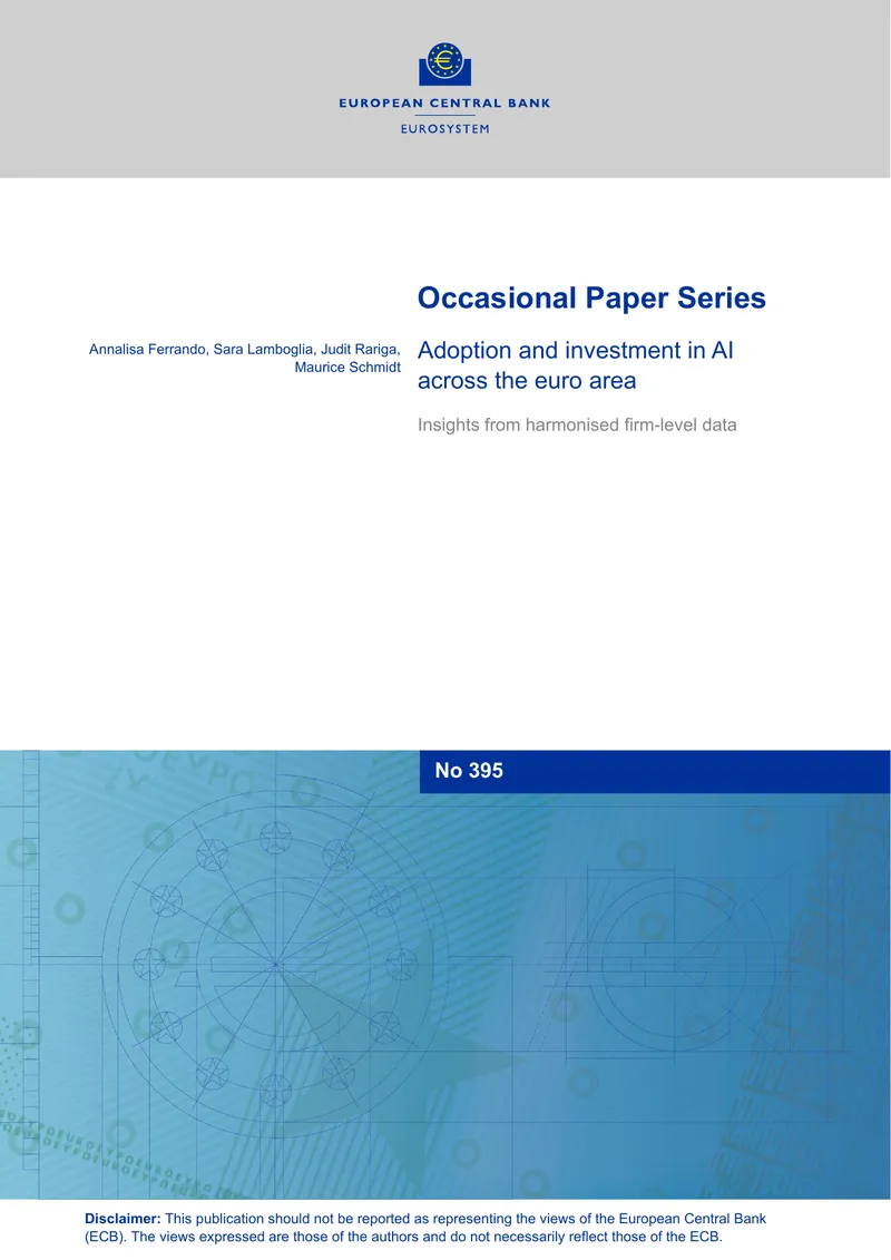 AI Adoption and Investment in the Euro Area