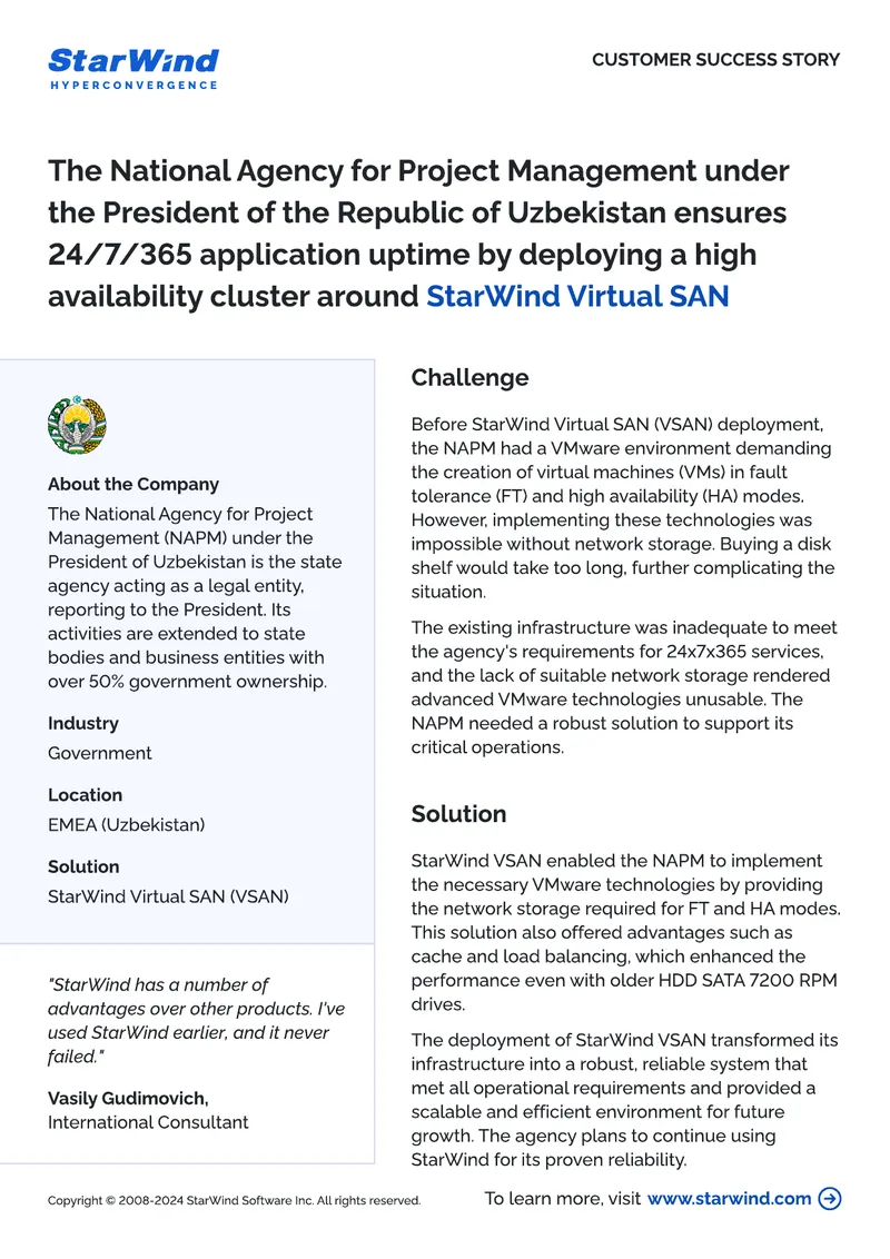 National Agency for Project Management Case Study