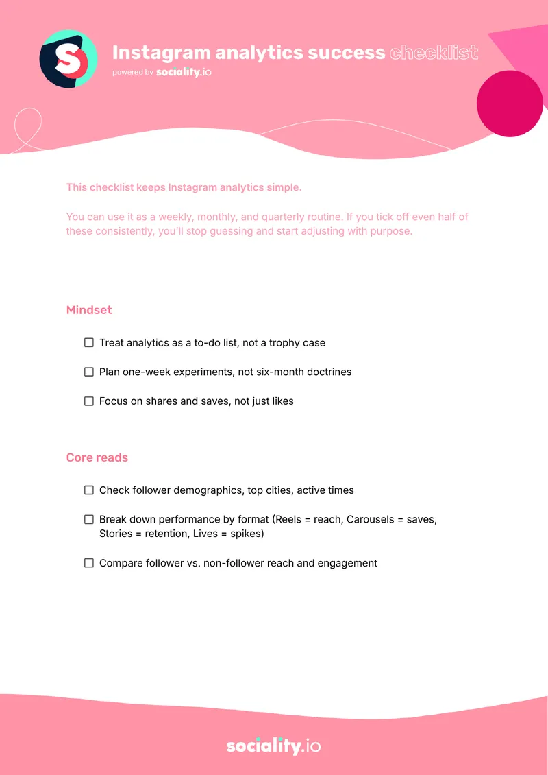 Instagram Analytics Checklist for Effective Monitoring
